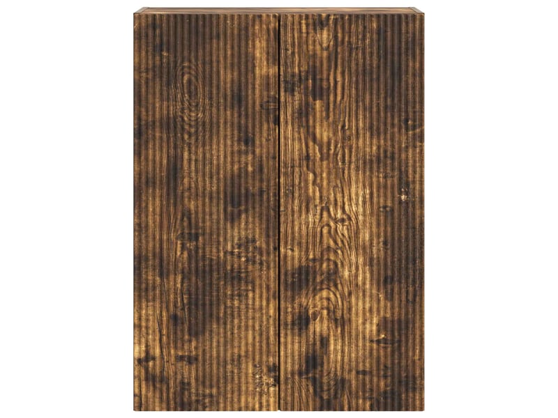 Armoire murale salon 66x34,5x90cm bois d'ingénierie chêne fumé shl6226 - Conforama D