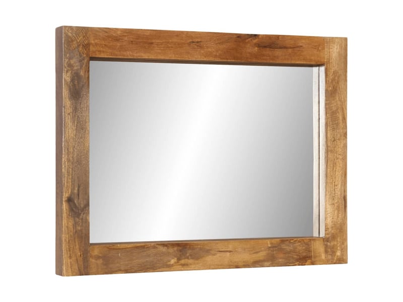  Miroir, miroir décoratif 70x50 cm bois de manguier massif et verre cf62680  - Conforama C
