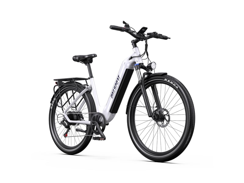 Vélo électrique urbain onesport wt05, 36 v 18,2 ah, capteur de couple, 27,5 pouces, blanc - Conforama B