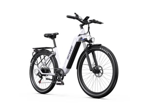 Vélo électrique urbain onesport wt05, 36 v 18,2 ah, capteur de couple, 27,5 pouces, blanc