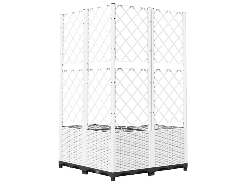  Jardinière - cache-pot de jardin blanc 80 x 80 x 136 cm  - Conforama D