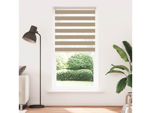 Store zèbre, store de fenêtre marron sable largeur du tissu 95,9 cm polyester cf48848