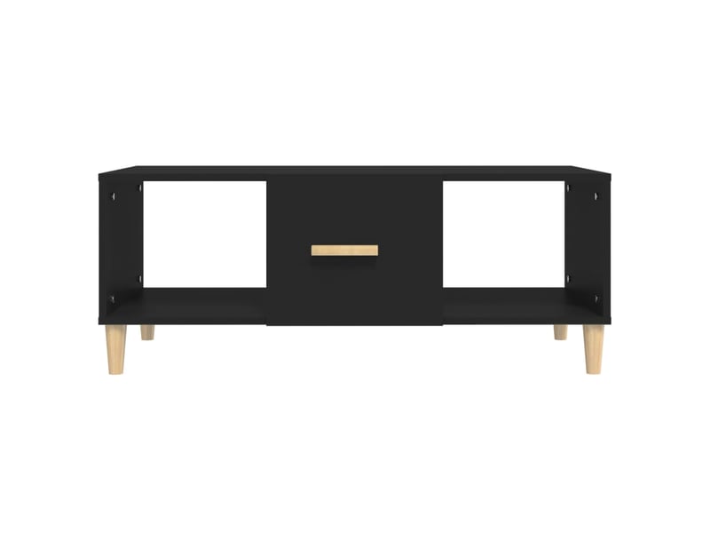 Table basse rectangulaire | table de salon noir 102x50x40 cm bois d'ingénierie shl7792  - Conforama C