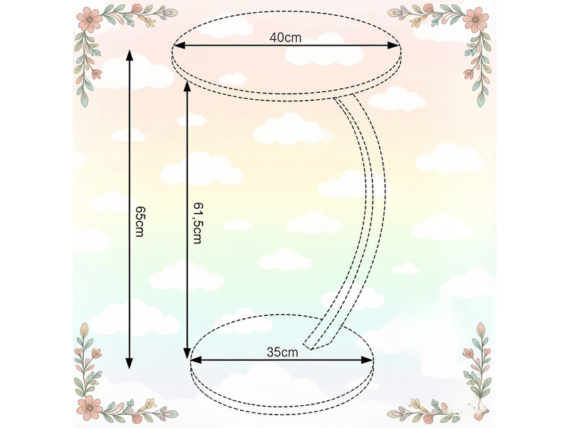 Table d’appoint ronde en c avec plateau fixe et pieds réglables, style industriel, pour salon ou chambre, noire, 40 × 65 cm - Conforama C