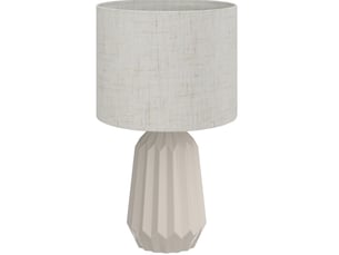 Lampe de table 22x22x39 cm avec interrupteur à bascule beige