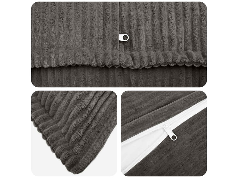 Lot de 12 housses de coussin houten gris foncé 45 x 45 cm cf49006 - Conforama D