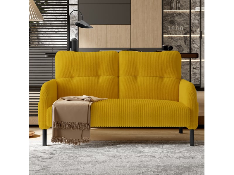  Canapé 2 places en velours côtelé avec poche latérale evryae  - Conforama D
