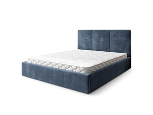 Lit coffre 160x200 cm <strong>MASSENO</strong> <strong></strong> coloris bleu