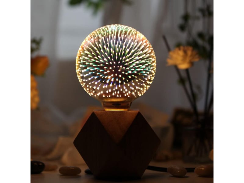  Edison ampoule 3d feu d'artifice led ampoule 4w 220-240v e27 spécialité ampoule décorative (g95)  - Conforama C
