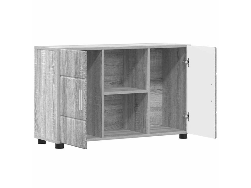  Buffet - bahut - meuble de rangement florin 88,5 x 30,5 x 55,5 cm gris sonoma  - Conforama E