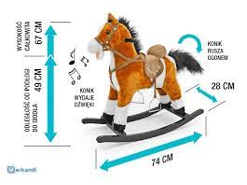  Cheval à bascule mustang marron clair 5907717434164 - Conforama B