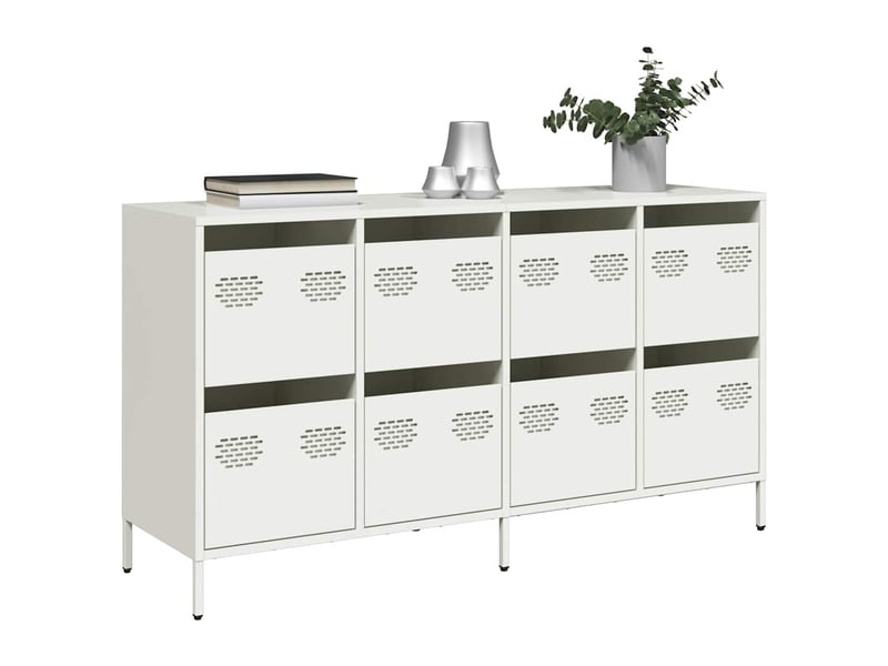  Buffet - bahut - meuble de rangement blanc 135x39x73,5 cm acier laminé à froid  - Conforama B