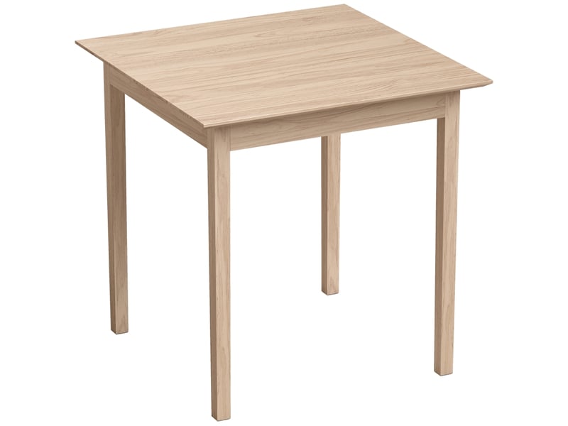  Table de salle à manger pour 2 personnes avec patins antidérapants, style campagne, en pin, naturel, 75 × 75 × 76 cm  - Conforama A