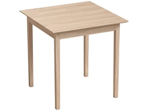 Table de salle à manger pour 2 personnes avec patins antidérapants, style campagne, en pin, naturel, 75 × 75 × 76 cm