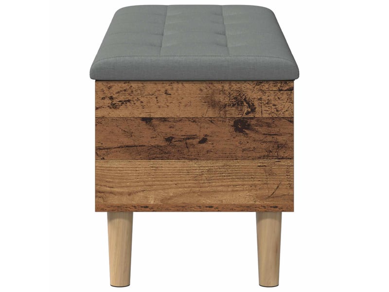  Banc chambre, banc de rangement avec coussin bois ancien 102x42x46 cm  - Conforama E
