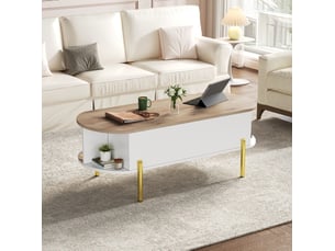 Table basse rectangulaire coloris bicolore <strong>MODENUIT </strong> <strong></strong> - 50 cmx120 cm