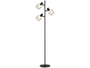 Lampadaire sur pied salon lampe sur pied 3 lumières adaptée aux ampoules e27 (non incluses) 41 x 28 x 169 cm noir