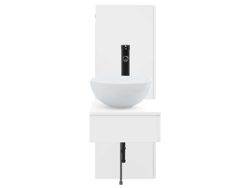  Ensemble de mobilier de salle de bain 2 pcs blanc shl9386  - Conforama D