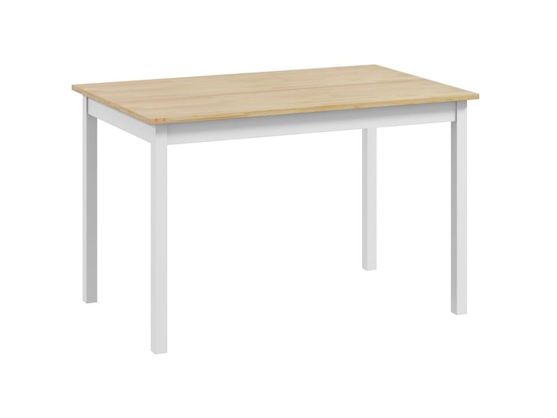 Table à manger 120 x 75 cm style campagne, 4 personnes, structure en bois de pin, naturel - Conforama A