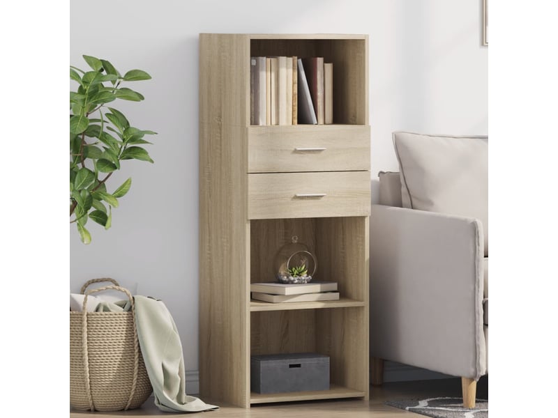  Buffet haut - bahut - meuble de rangement chêne sonoma 45x42,5x124 cm bois d'ingénierie  - Conforama B