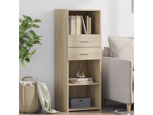 Buffet haut - bahut - meuble de rangement chêne sonoma 45x42,5x124 cm bois d'ingénierie