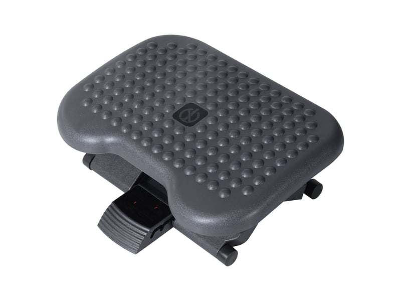  Repose-pieds repose-pieds relax pour bureau, réglable en hauteur, plastique, gris foncé, 46x35cm 922-002 - Conforama B