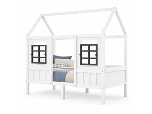 Lit cabane 90x200 cm ULQENI   coloris blanc