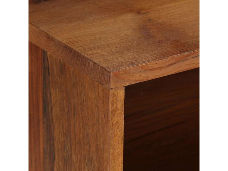  Meuble tv - banc tv - meuble de rangement bois de récupération solide 140x30x40 cm  - Conforama D