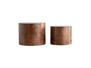 Table basse rond(e) coloris marron   - 48 cmx38 cm