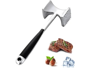 Attendrisseur de viande, marteau viande, marteau à steak, maillet double face, marteau à attendrir avec poignée antidérapante, pour viande, steak