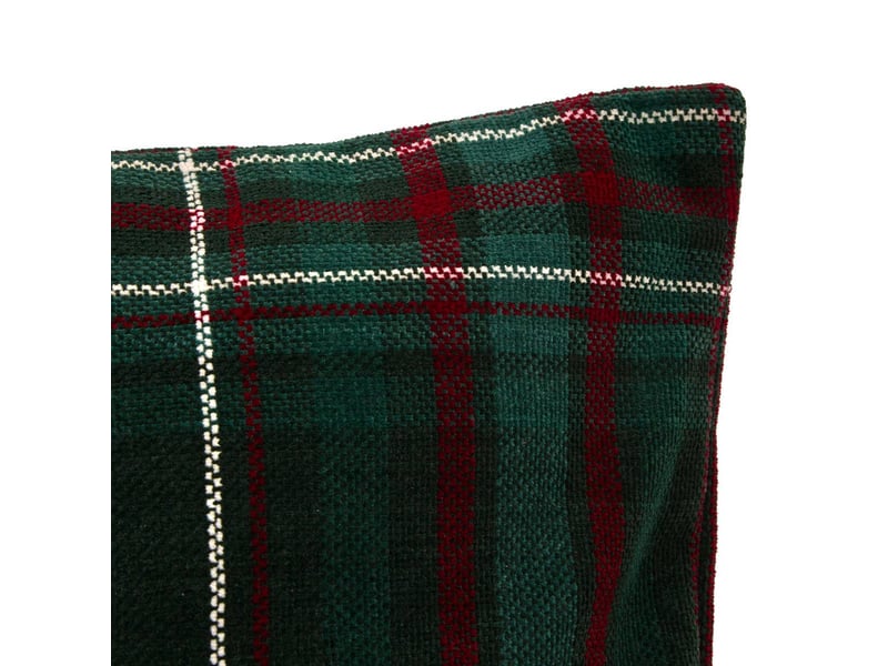  Coussin de noël tartan en chenille 50 x 50 cm TARTAN - Conforama B