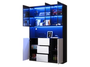 Vitrine coloris bicolore 1 étagère(s) KORFEE  - x120 cm