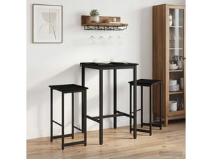 Lot de 2 tabouret de bar, chaise de bar chêne noir 40x32x64 cm shl55059