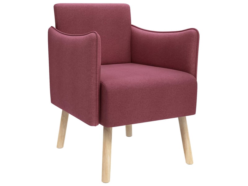 Vidaxl chaise d'appoint bordeaux tissu - Conforama D