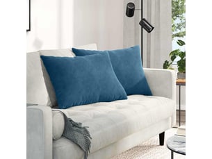 Lot de 2 coussins de canapé, coussins décoratifs bleu 70 x 50 cm cf59009