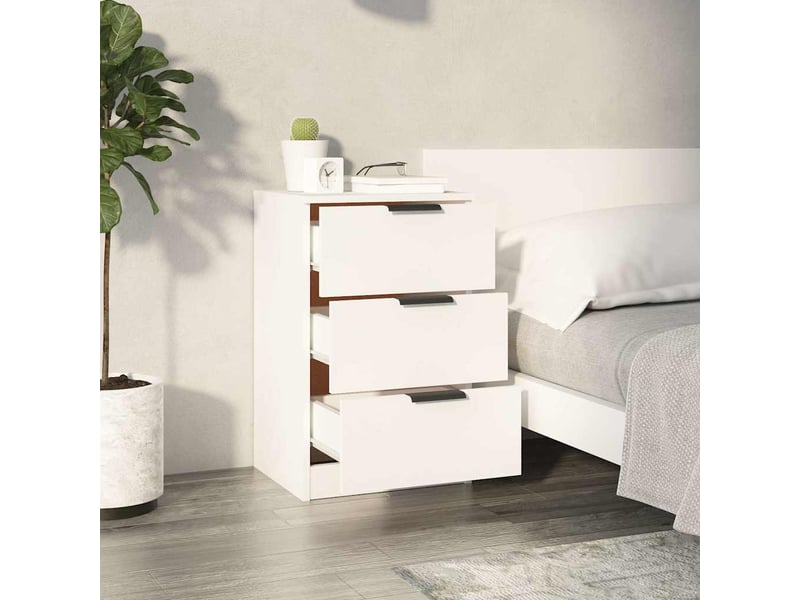Table de chevet - cabinet de chevet - table de nuit blanc 40x36x65 cm - Conforama B