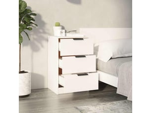 Table de chevet - cabinet de chevet - table de nuit blanc 40x36x65 cm