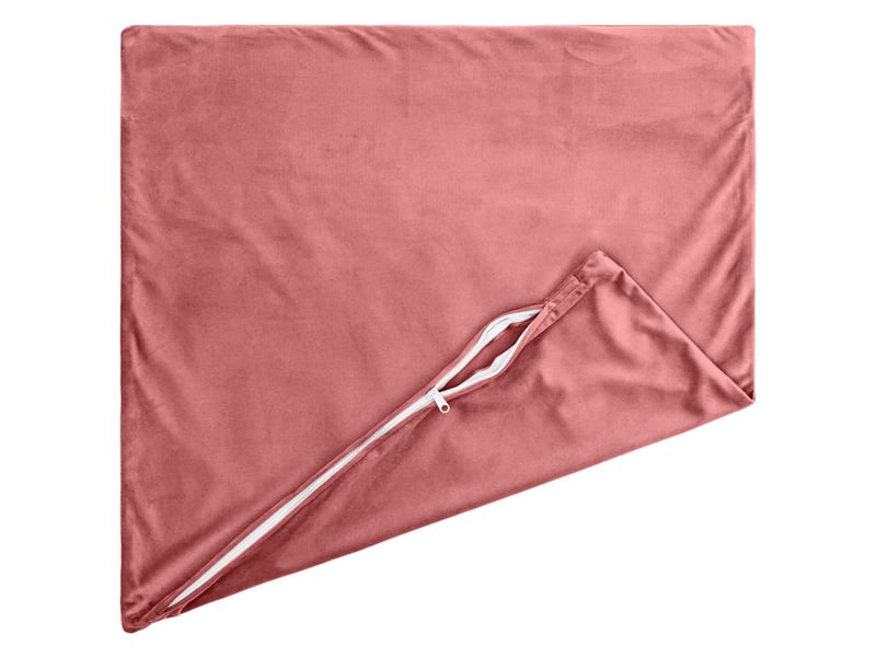 Lot de 12 coussins avec oreiller, coussins décoratifs heerlen rose velours cf50141 - Conforama D