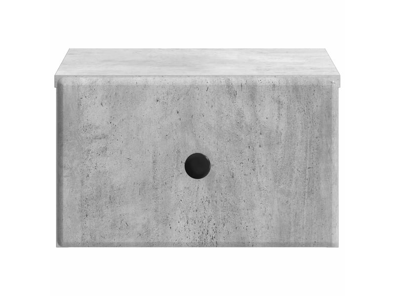  Table de chevet mural 2 pièces gris béton 34,5 x 33 x 20 cm  - Conforama E