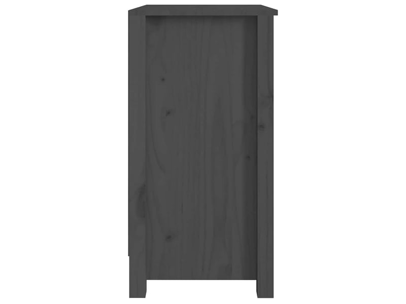  Bibliothèque, meuble de rangement salon gris 50x35x68 cm bois de pin massif  - Conforama E