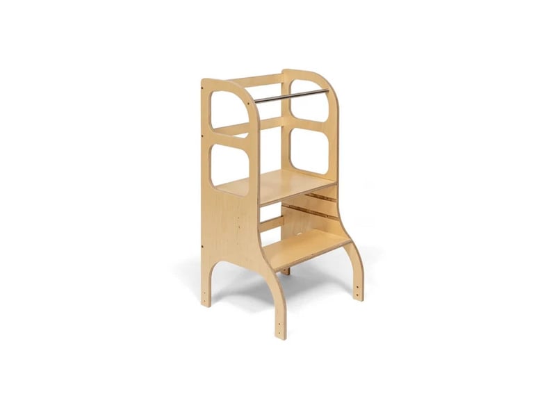  Tour d'apprentissage ajustable « step up », bois, support supplémentaire ASWoX - Conforama A