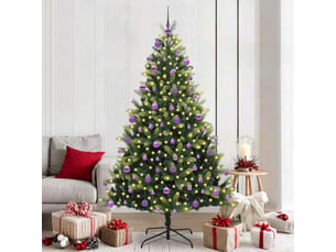 Sapin de noël, arbre de noël artificiel en silicone flexible 300 leds vert shl8509