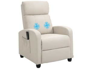 Fauteuil relax manuel  PANGIVO Simili beige