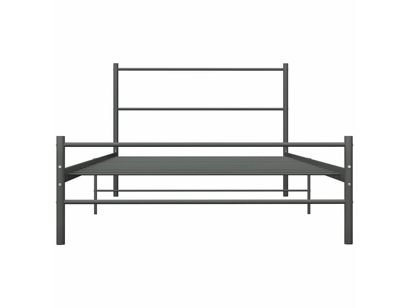  Lit simple- lit adulte -  cadre de lit sans matelas gris métal 100x200 cm  - Conforama B