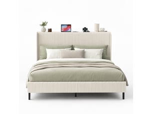 Lit 2 places 180x200 cm    coloris beige