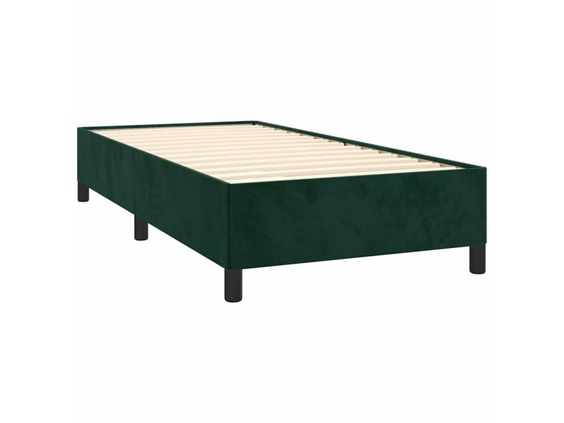  Lit simple- lit adulte -  cadre de lit sans matelas vert foncé 80x200 cm velours  - Conforama C