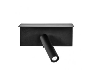 Applique murale led fabrilamp leonardo 3 w 4000 k noir 14 x 18 x 14 cm