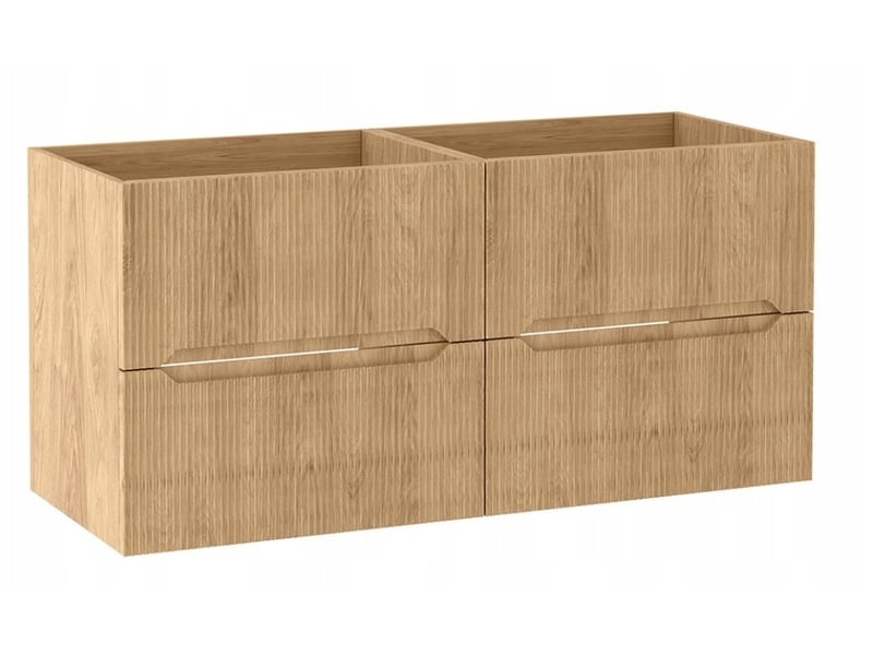  Meuble sous vasque suspendu 4t novo l.120 cm effet chêne hikora  - Conforama A