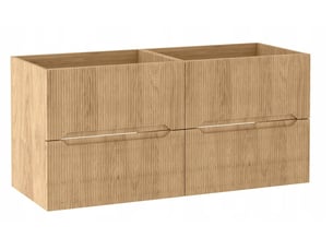 Meuble sous vasque suspendu 4t novo l.120 cm effet chêne hikora