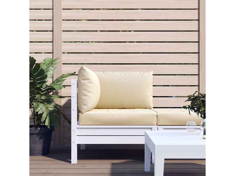  Lot de 3 coussins de palette, coussins de canapé beige tissu oxford cf59658  - Conforama B